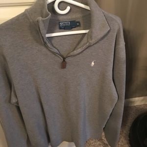 Quarter zip polo sweater